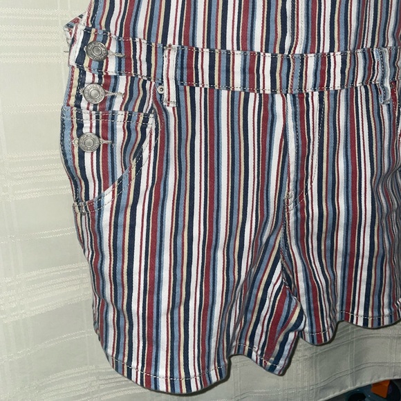Striped Short Overalls - Picture 3 of 5